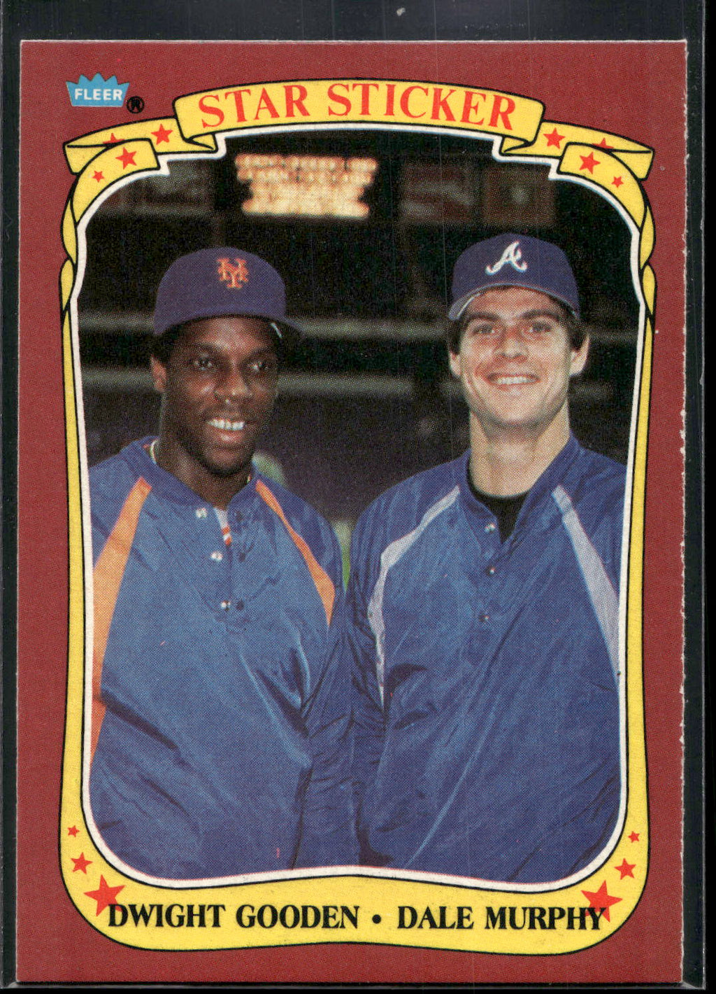 1986 Fleer Star Stickers #132 Dwight Gooden / Dale Murphy CL