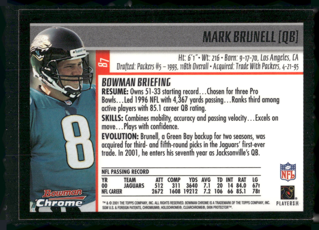 2001 Bowman Chrome #87 Mark Brunell