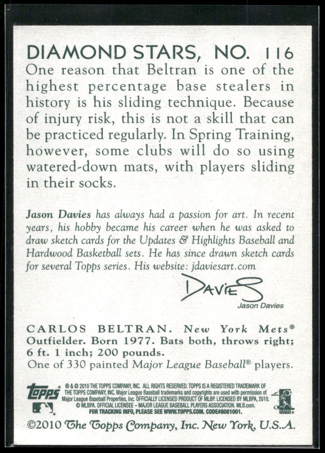 2010 Topps National Chicle #116 Carlos Beltran