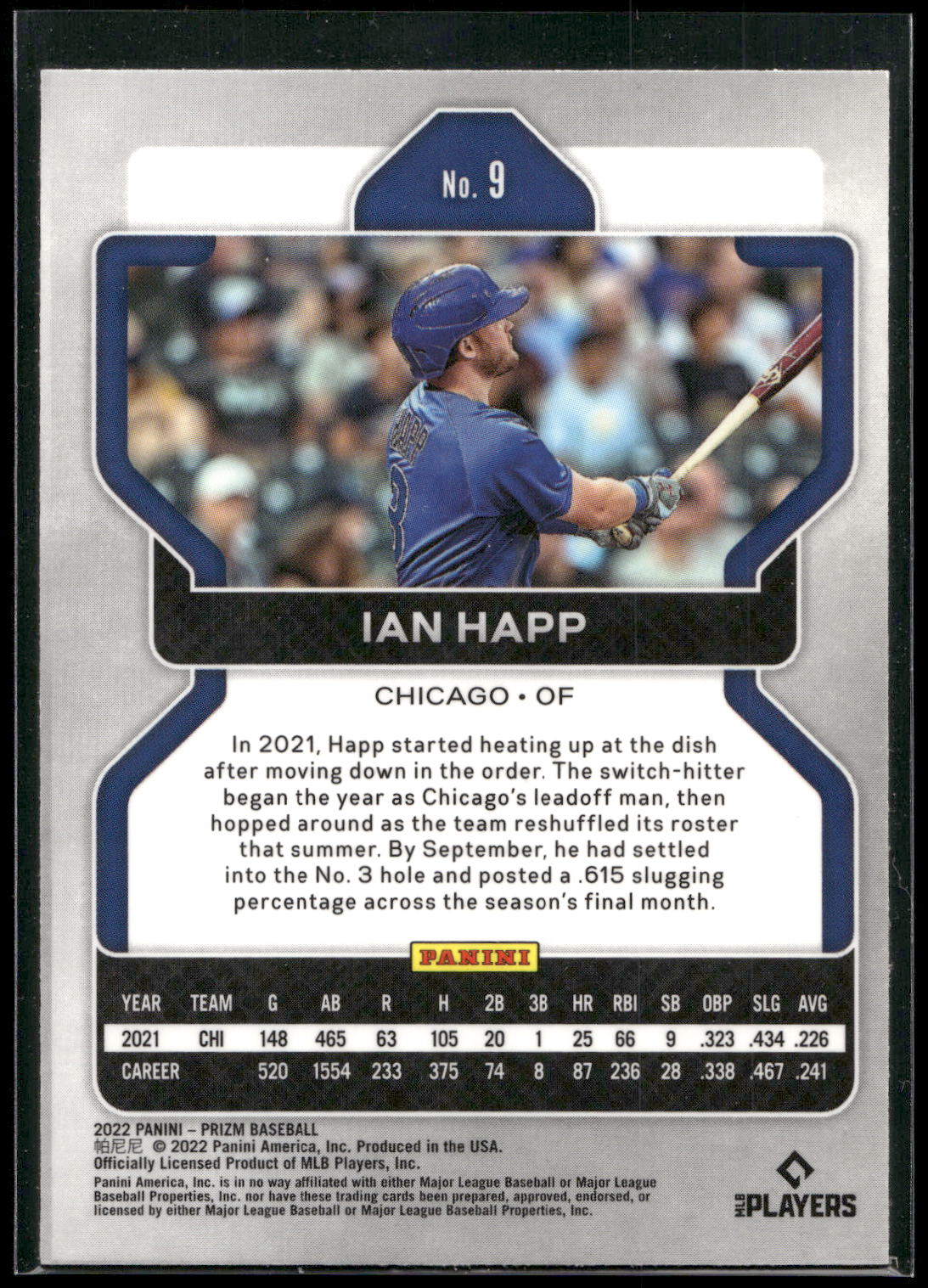 2022 Panini Prizm #9 Ian Happ