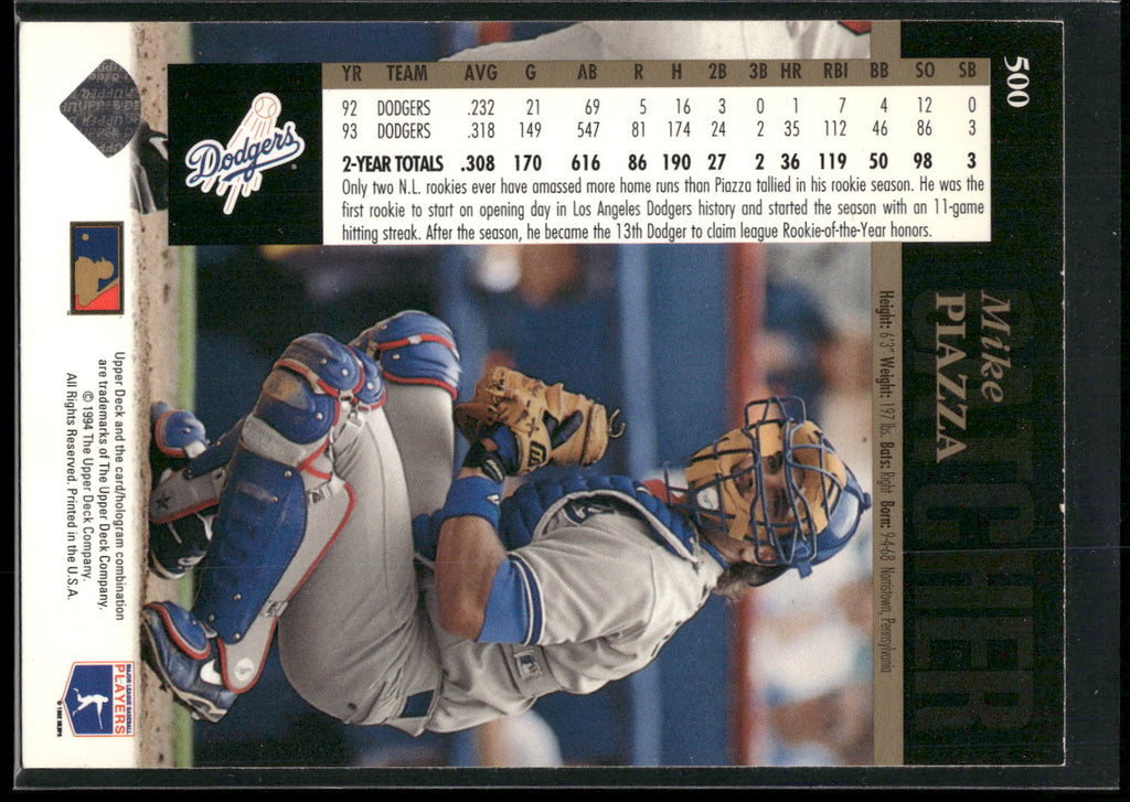 1994 Upper Deck #500 Mike Piazza