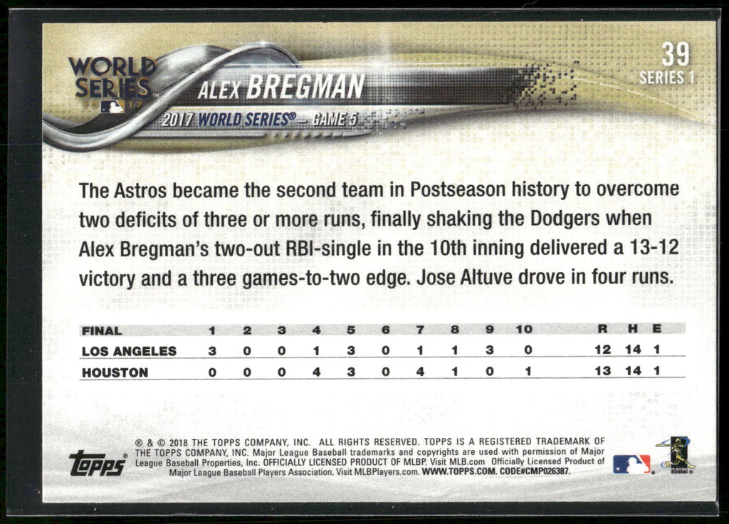 2018 Topps #39 Alex Bregman