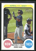 2022 Topps Heritage #NAT-10 Martinez's Three-Homer Game Now and Then