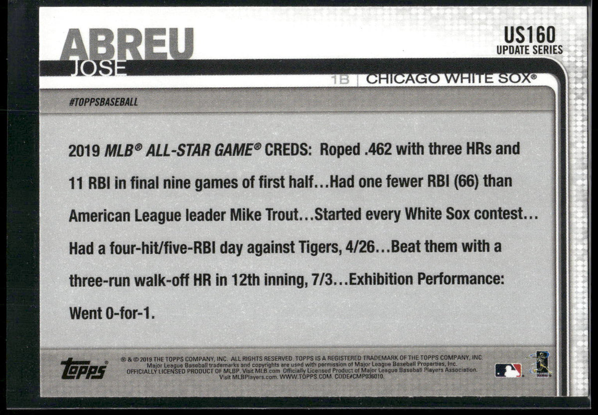 2019 Topps Update #US160 Jose Abreu