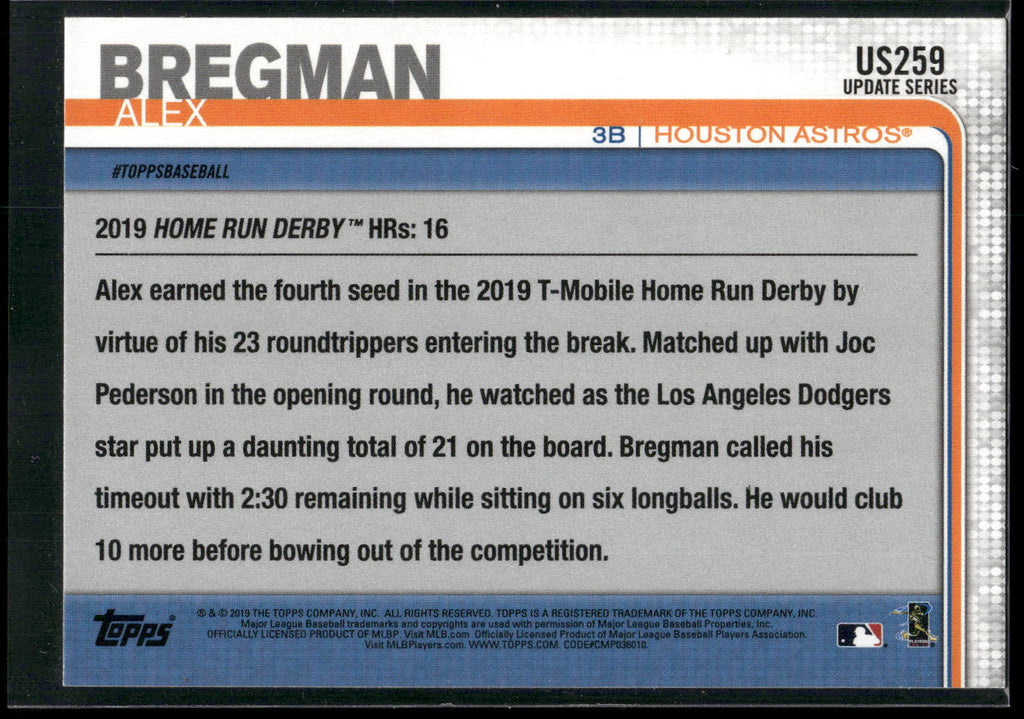 2019 Topps Update #US259 Alex Bregman