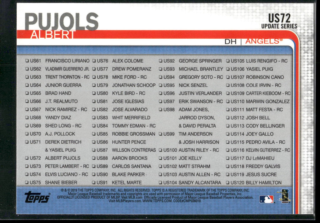 2019 Topps Update #US72 2,000 RBI