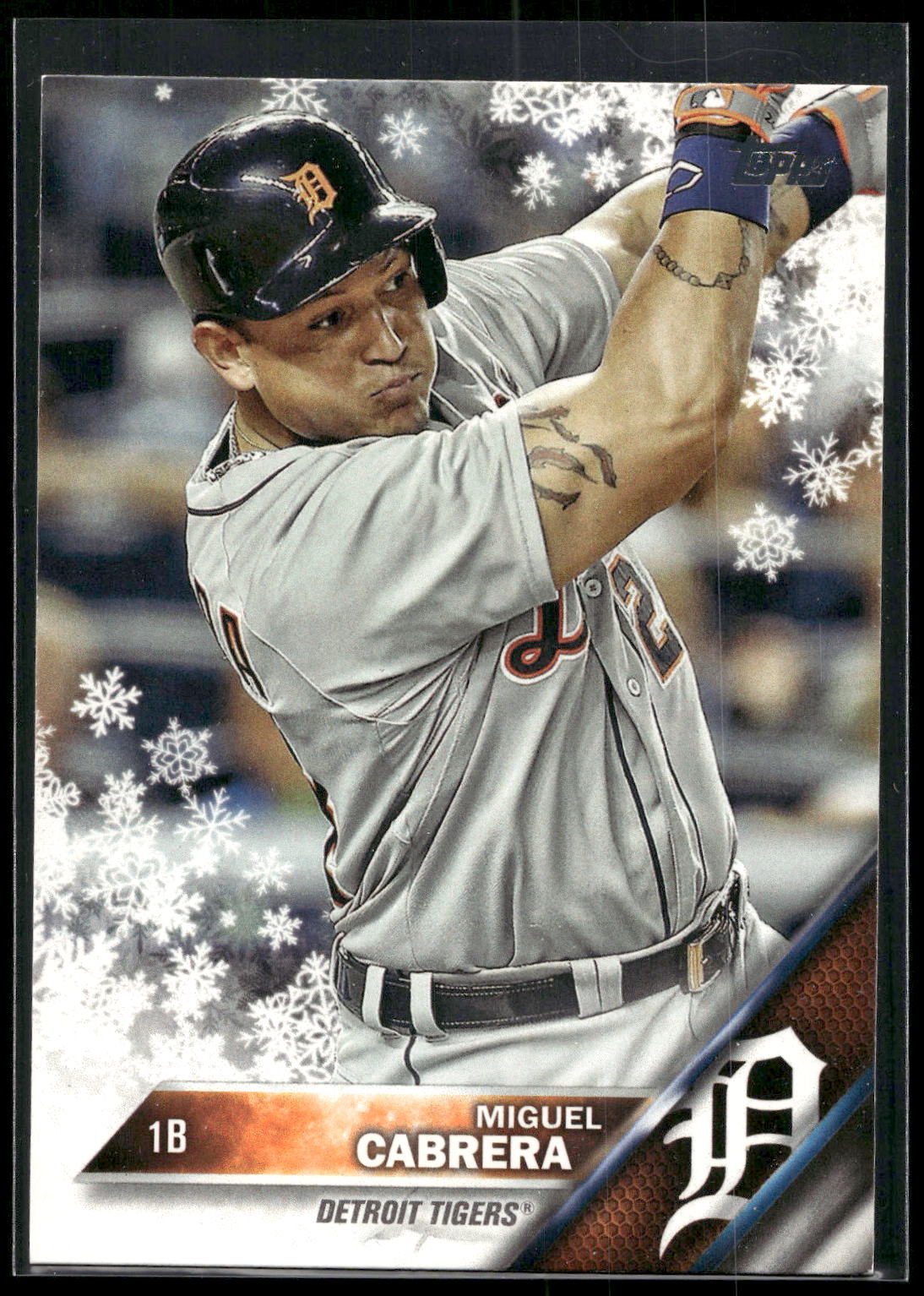 2016 Topps Holiday #HMW99 Miguel Cabrera Metallic Snowflake