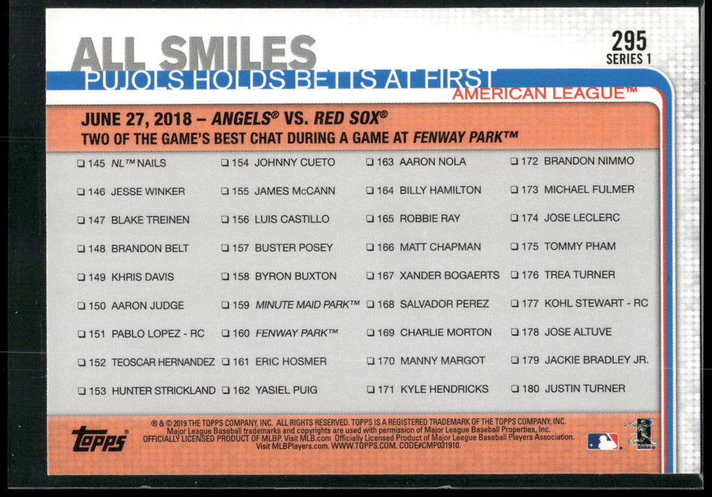 2019 Topps #295 All Smiles