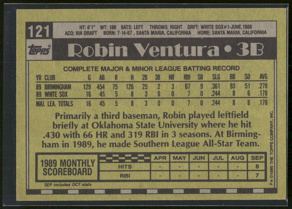 1990 Topps #121 Robin Ventura