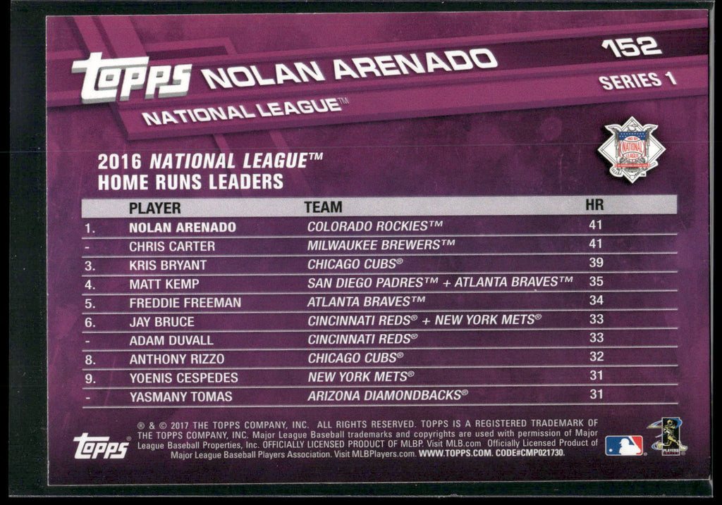 2017 Topps #152 Nolan Arenado