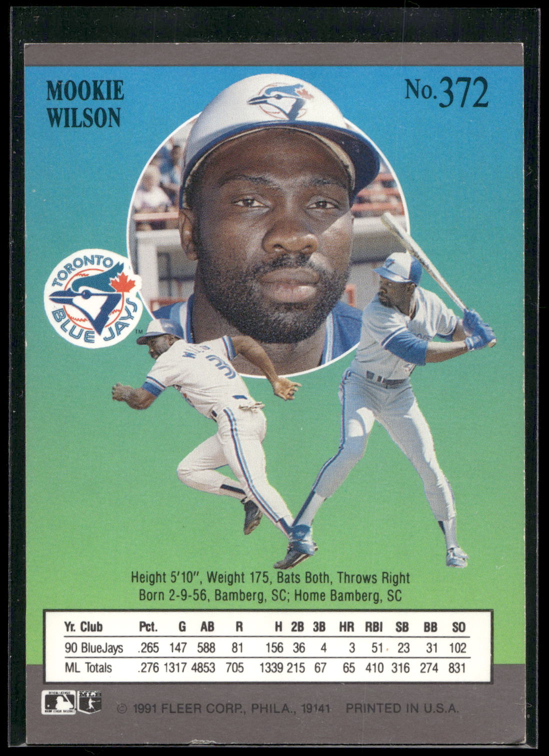 1991 Ultra #372 Mookie Wilson