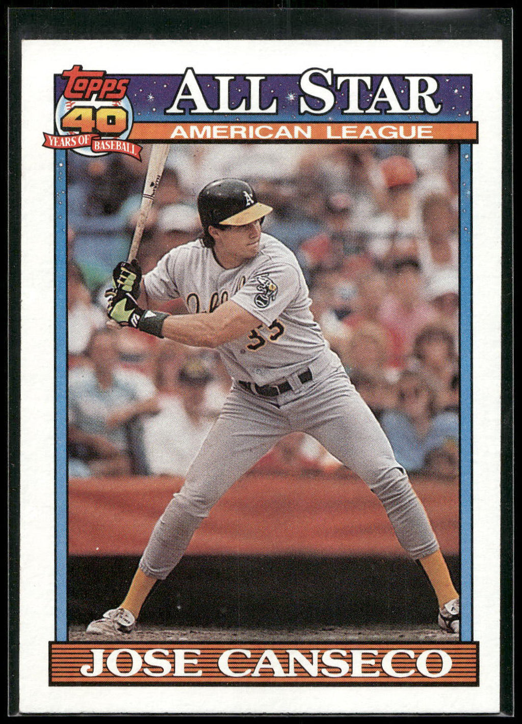 1991 Topps #390 Jose Canseco