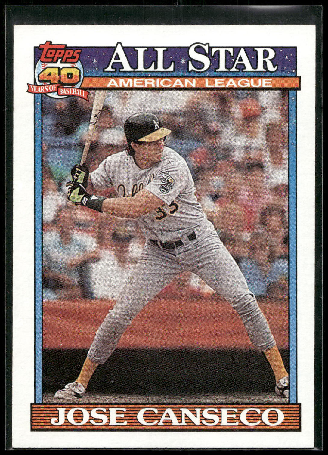 1991 Topps #390 Jose Canseco