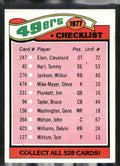 1977 Topps #225 49ers Checklist/Leaders