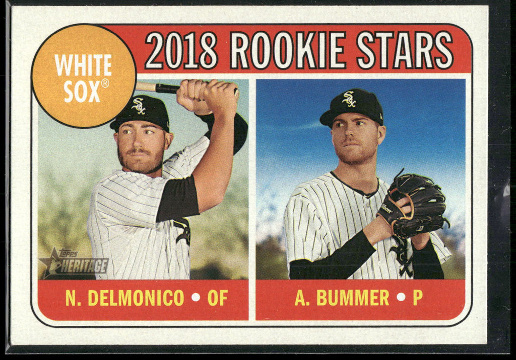 2018 Topps Heritage #173 (Nicky Delmonico / Aaron Bummer)