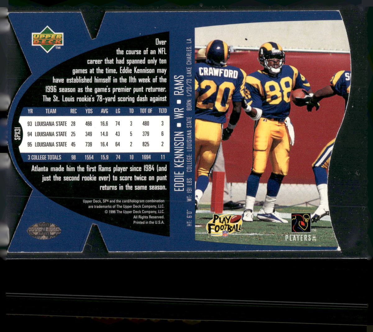 1997 SPx #SPX31 Eddie Kennison