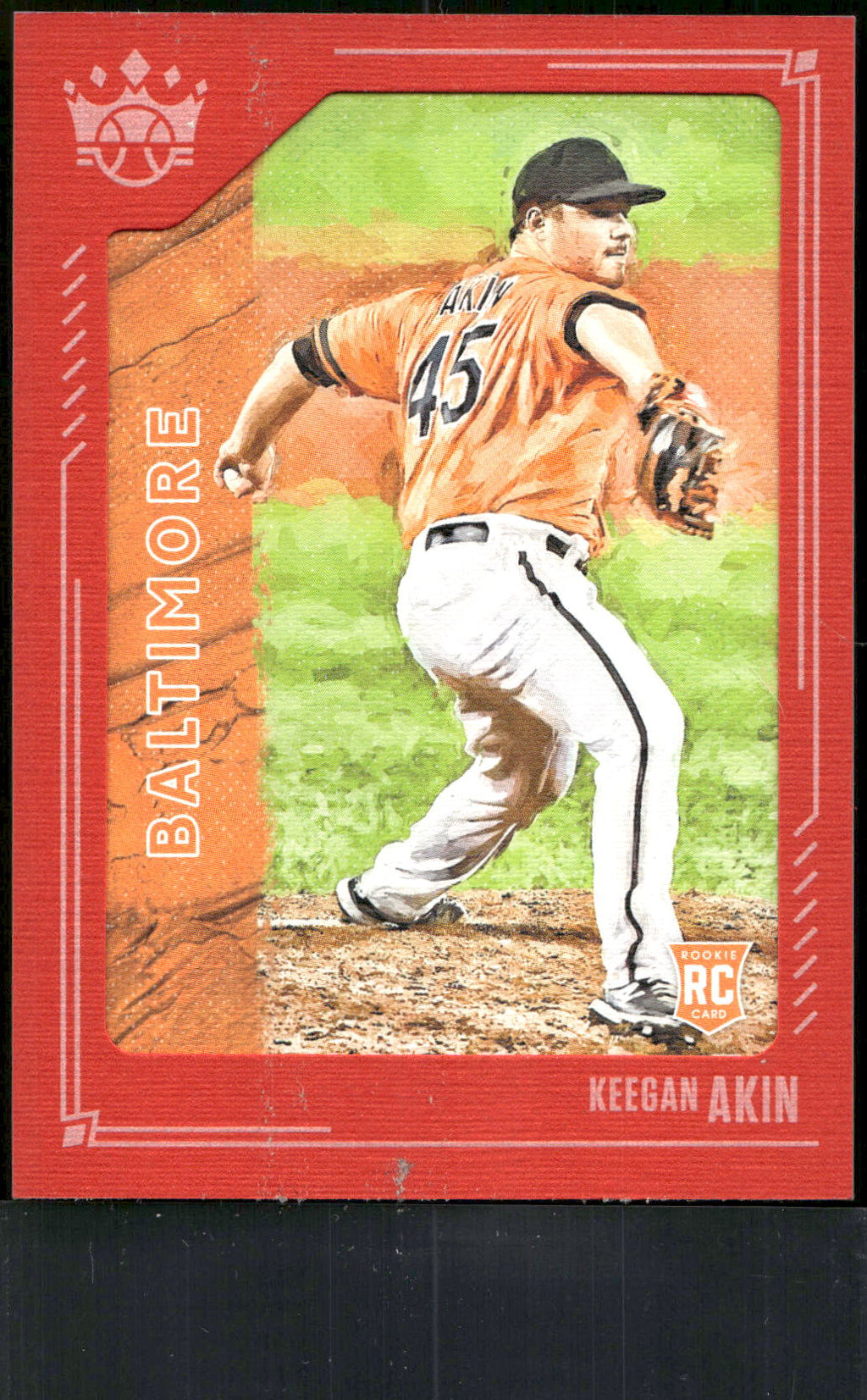 2021 Panini Diamond Kings #35 Keegan Akin Framed Red