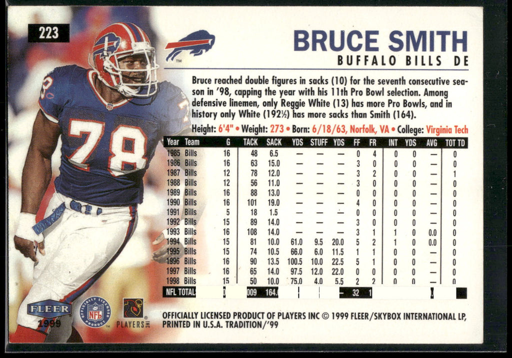 1999 Fleer Tradition #223 Bruce Smith
