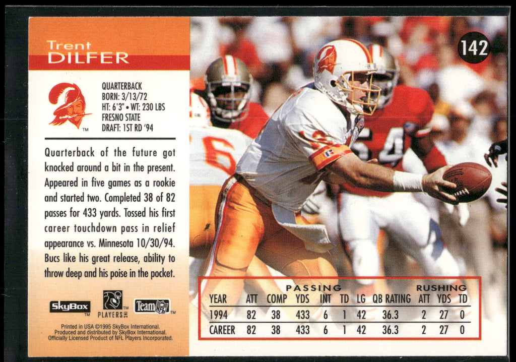 1995 SkyBox Impact #142 Trent Dilfer