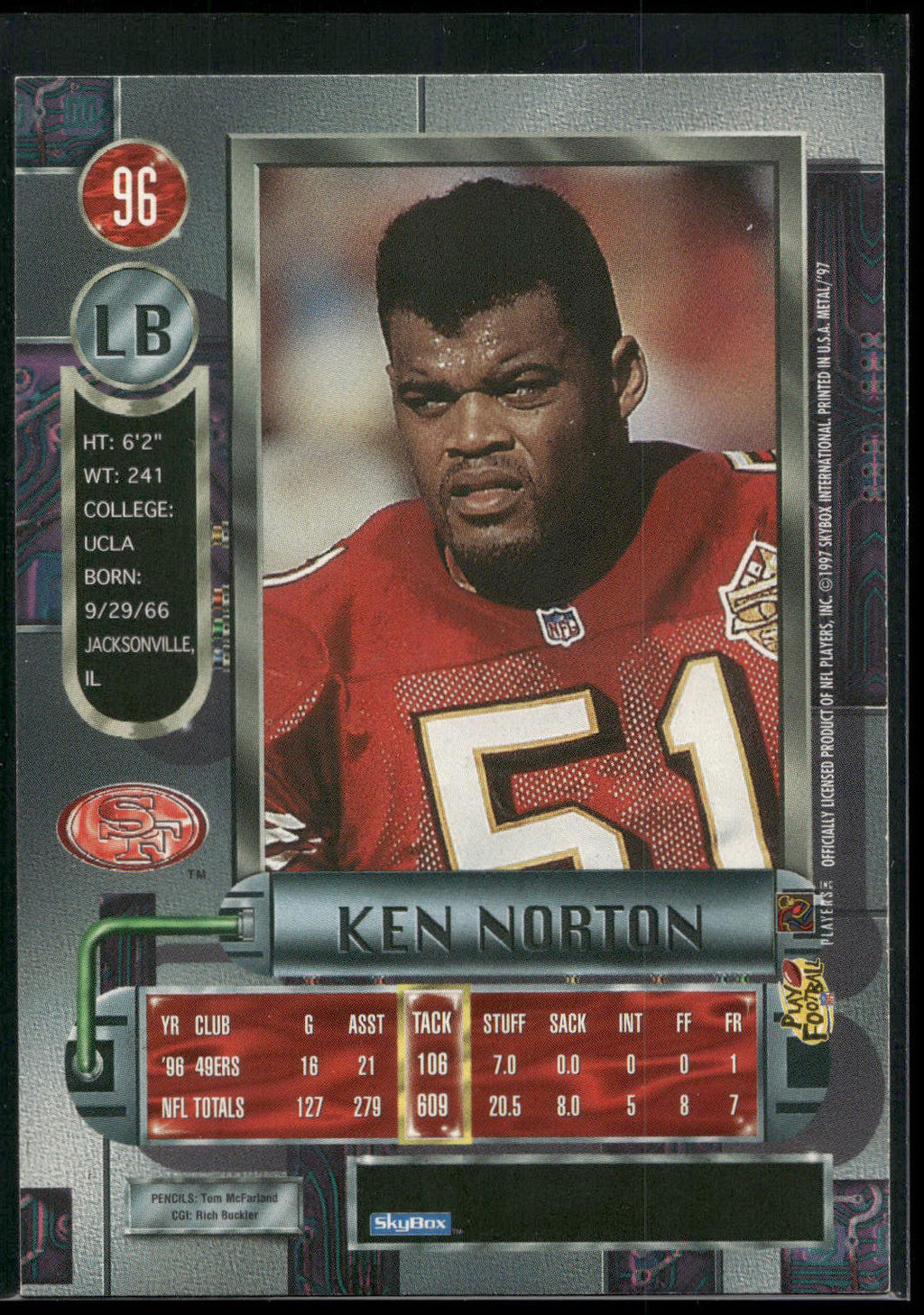 1997 Metal Universe #96 Ken Norton