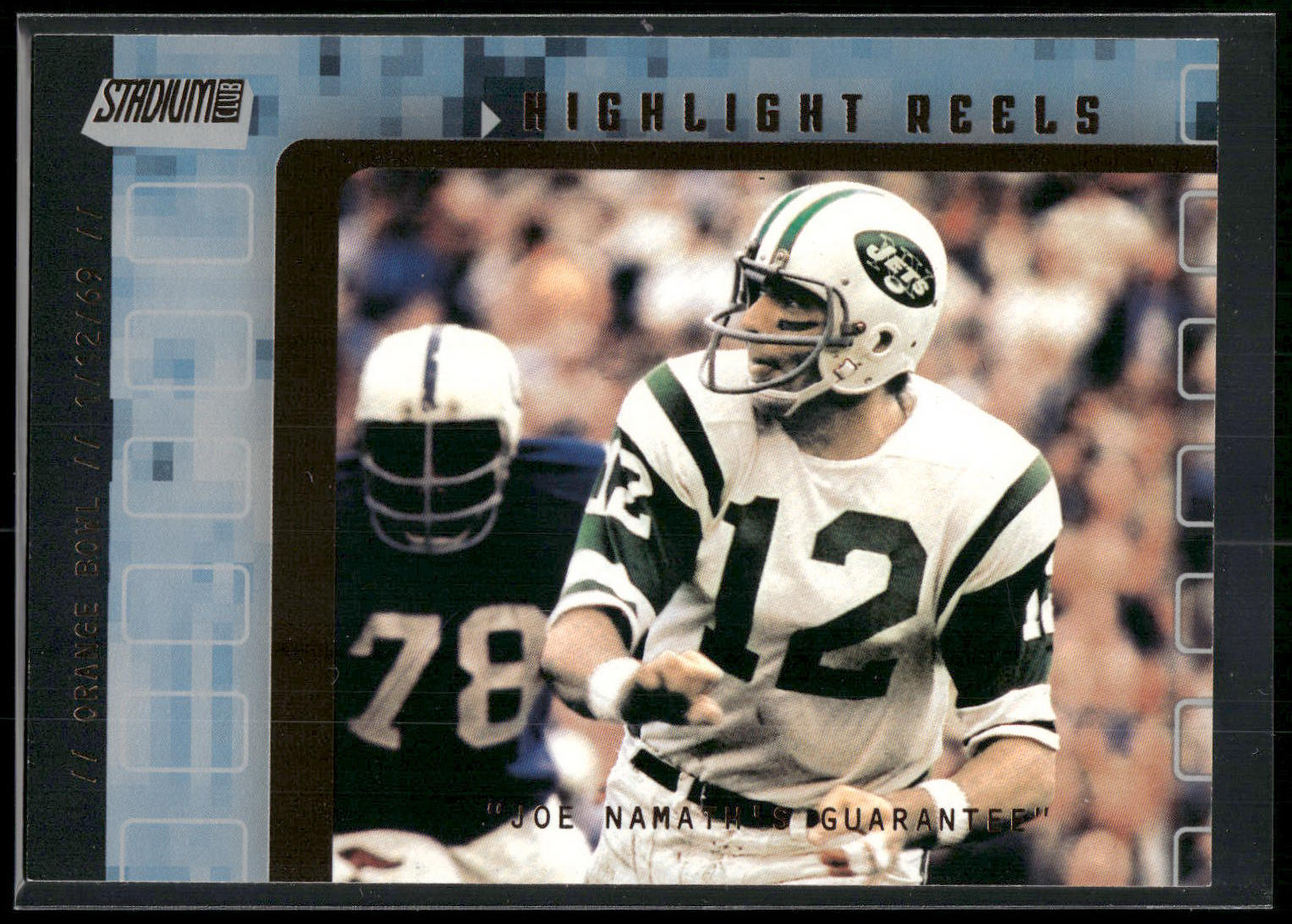 2001 Stadium Club #HRJN Joe Namath Highlight Reels
