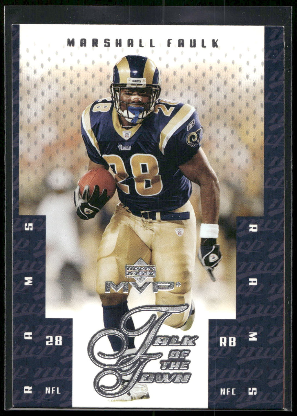 2003 Upper Deck MVP #TT-41 Marshall Faulk Talk of the Town