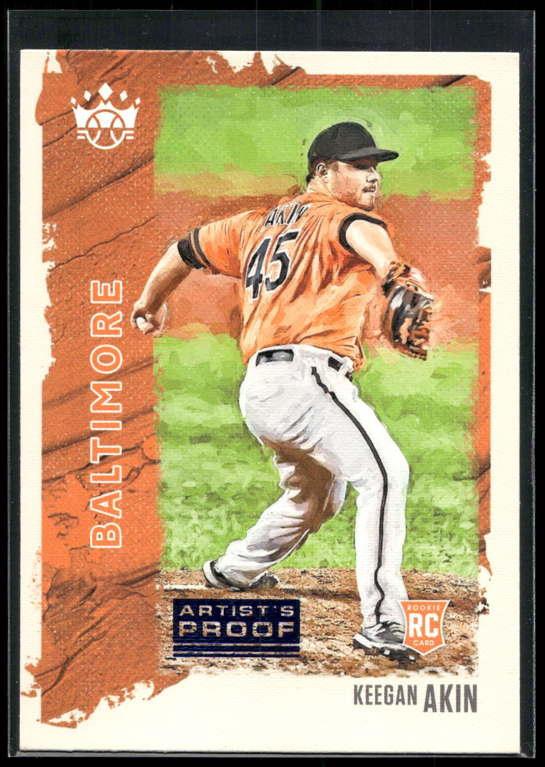 2021 Panini Diamond Kings #35 Keegan Akin Artist's Proof Blue