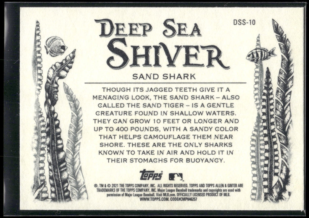 2021 Topps Allen & Ginter #DSS-10 Sand Shark Deep Sea Shiver