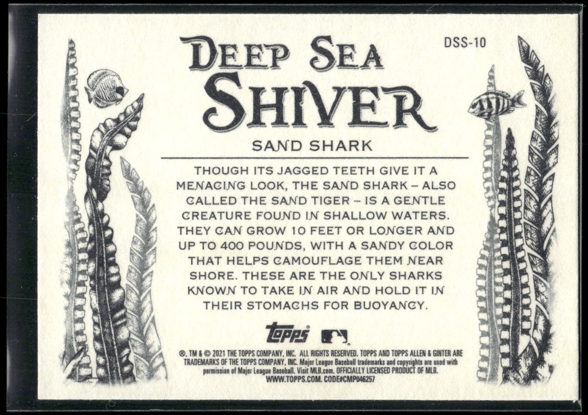 2021 Topps Allen & Ginter #DSS-10 Sand Shark Deep Sea Shiver