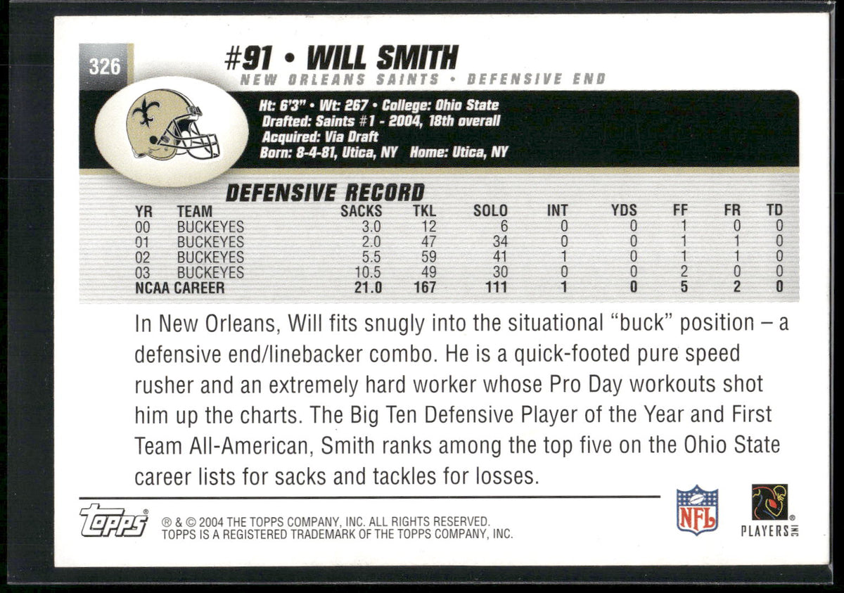 2004 Topps #326 Will Smith