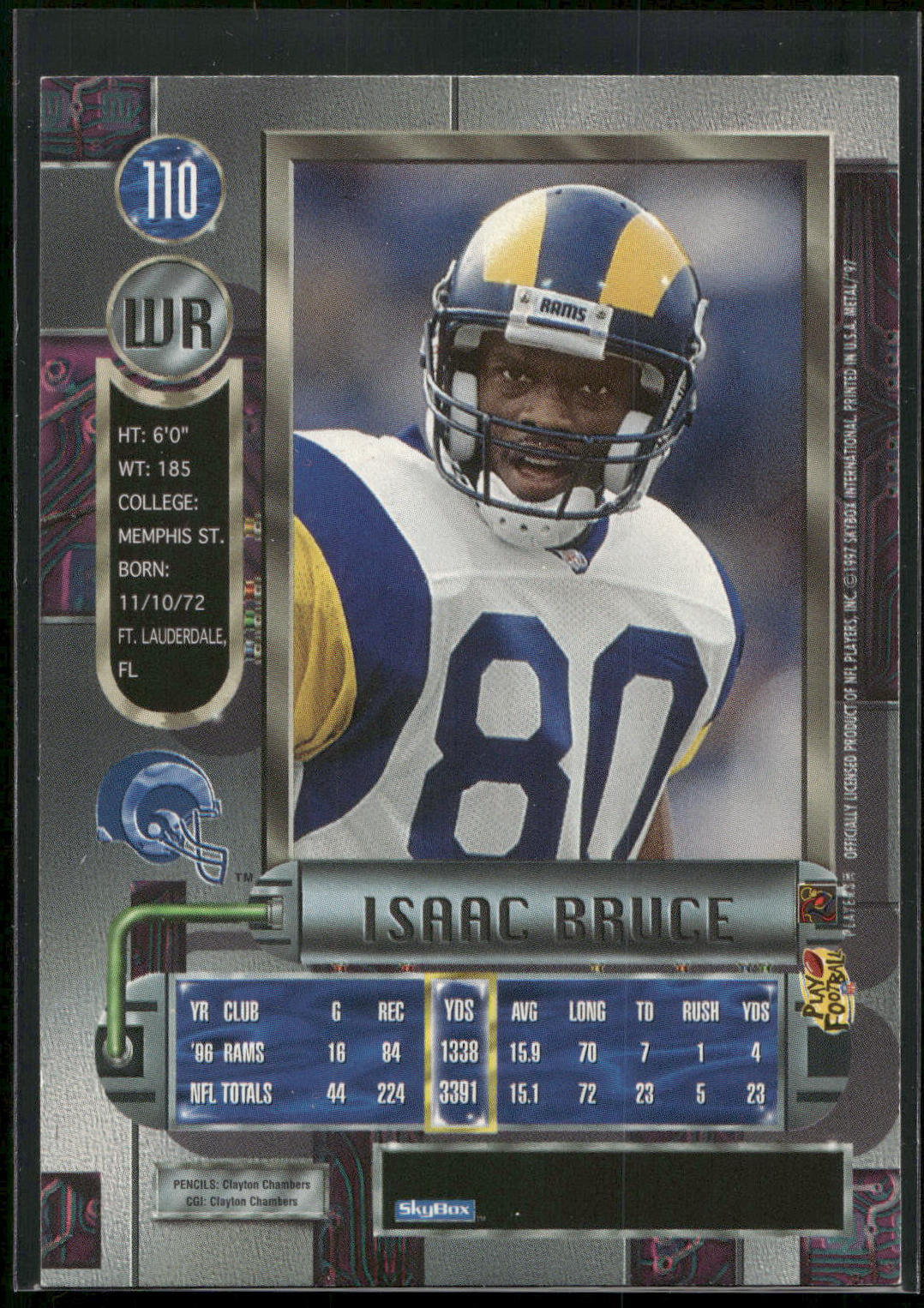 1997 Metal Universe #110 Isaac Bruce