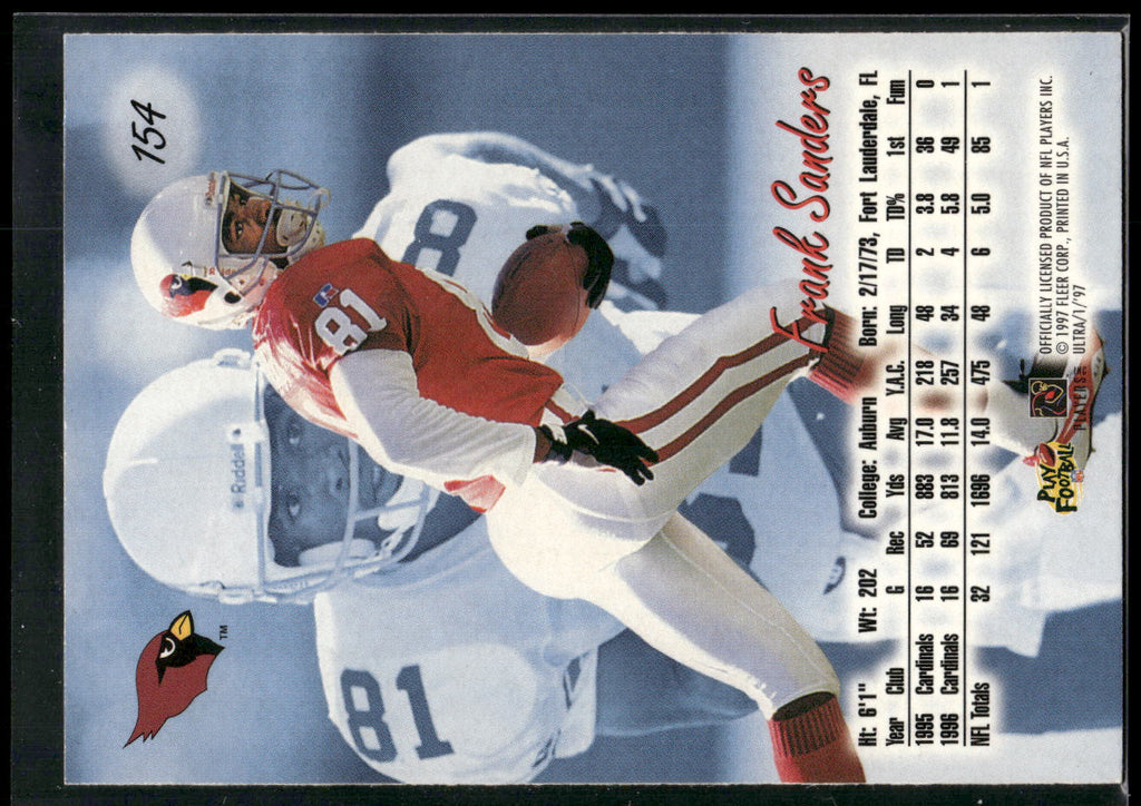 1997 Ultra #154 Frank Sanders