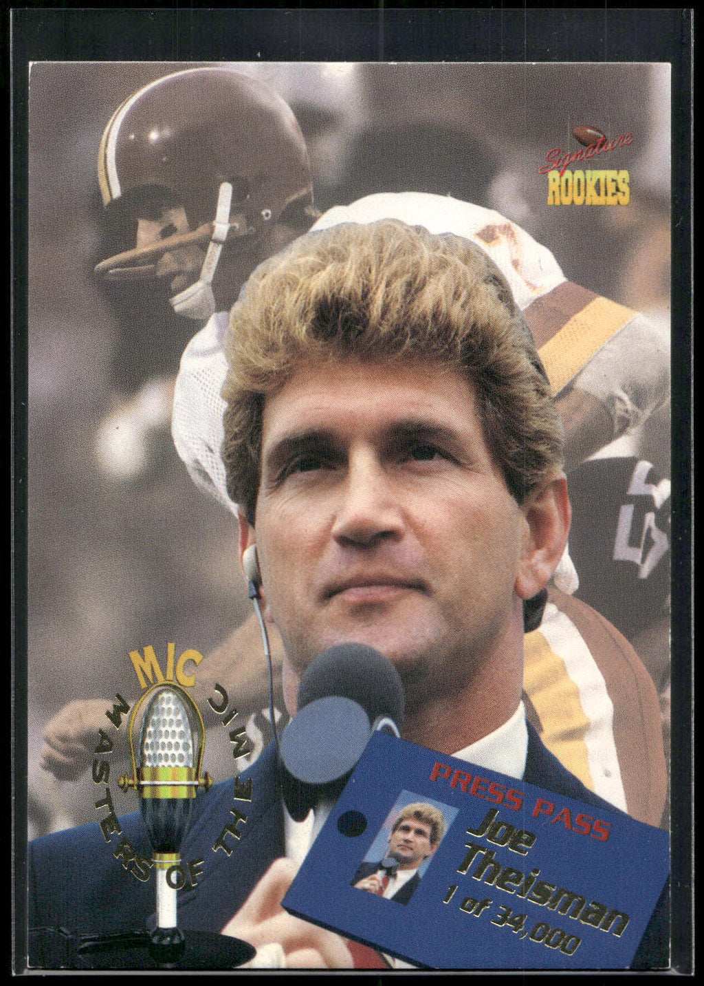 1995 Signature Rookies #M5 Joe Theismann Masters of the Mic