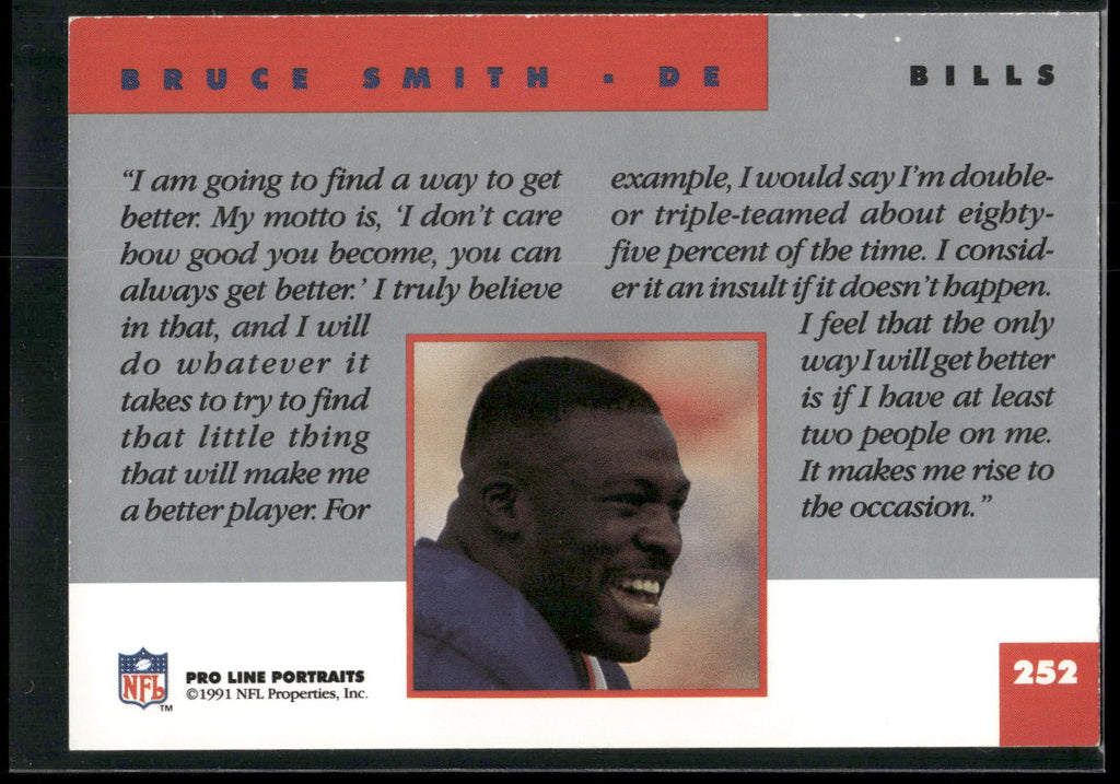 1991 Pro Line Portraits #252 Bruce Smith