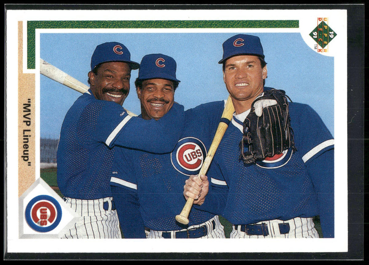 1991 Upper Deck #725 MVP Lineup (Andre Dawson / George Bell / Ryne Sandberg)