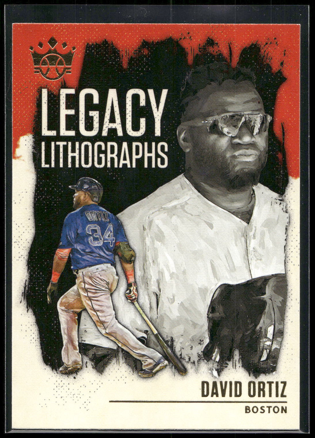 2021 Panini Diamond Kings #LL-18 David Ortiz Legacy Lithographs