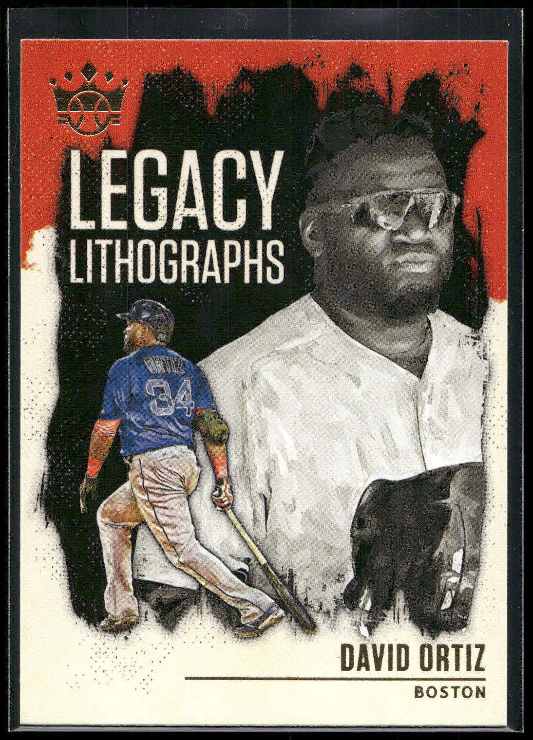 2021 Panini Diamond Kings #LL-18 David Ortiz Legacy Lithographs