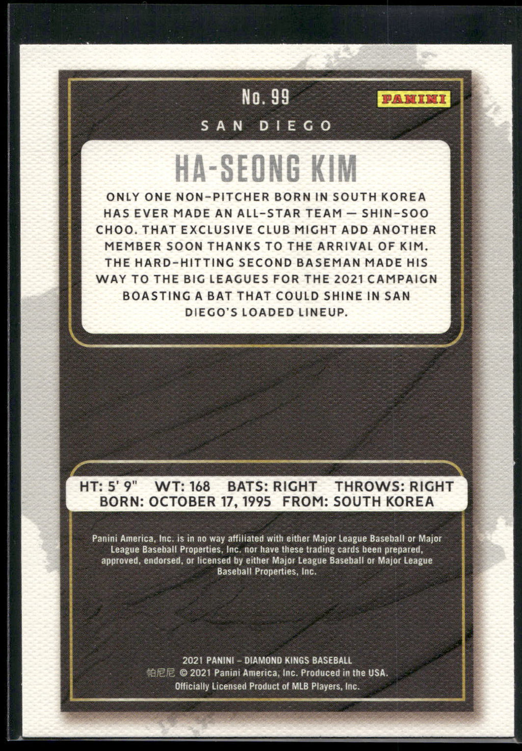 2021 Panini Diamond Kings #99 Ha-Seong Kim
