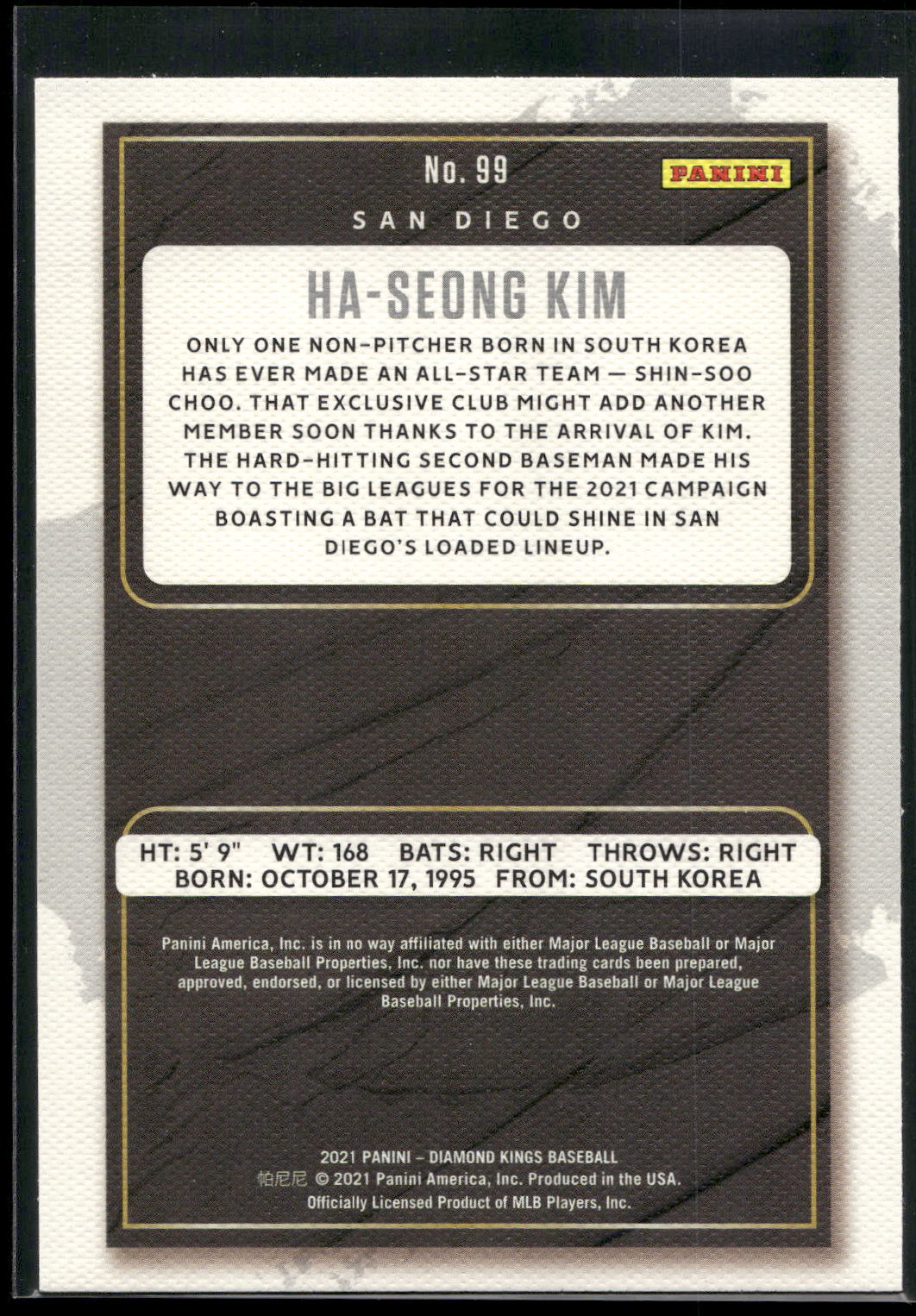 2021 Panini Diamond Kings #99 Ha-Seong Kim