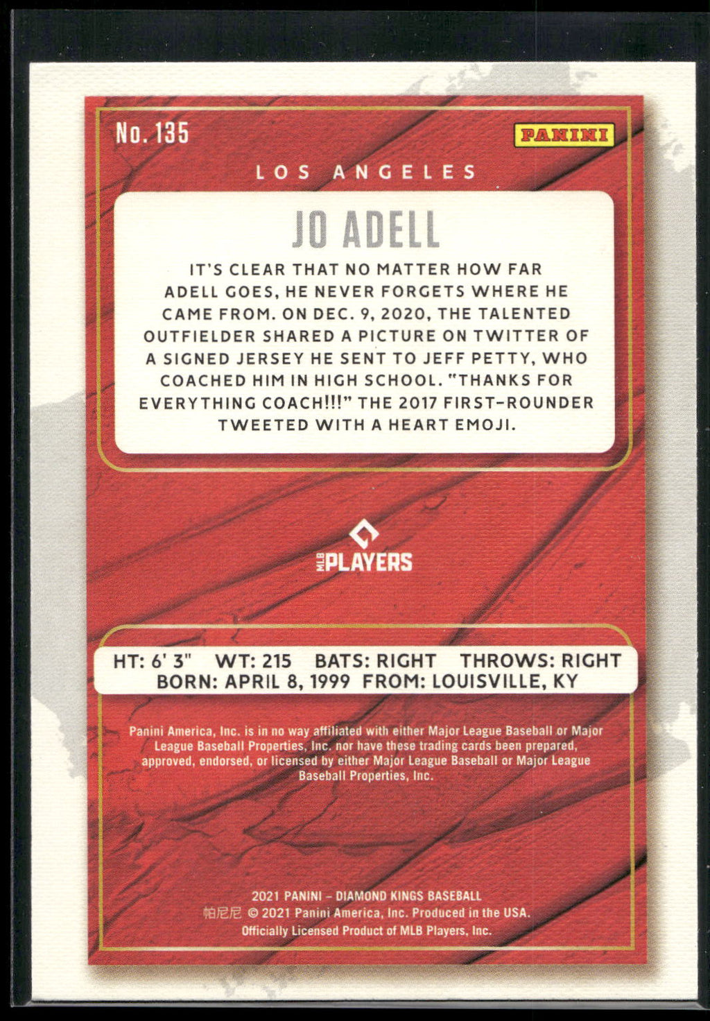 2021 Panini Diamond Kings #135 Jo Adell