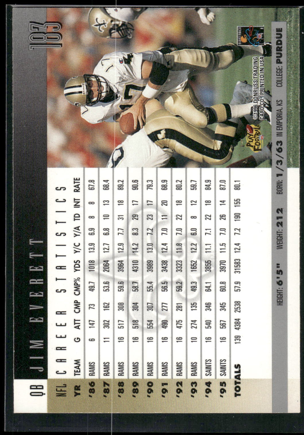 1996 Donruss #183 Jim Everett