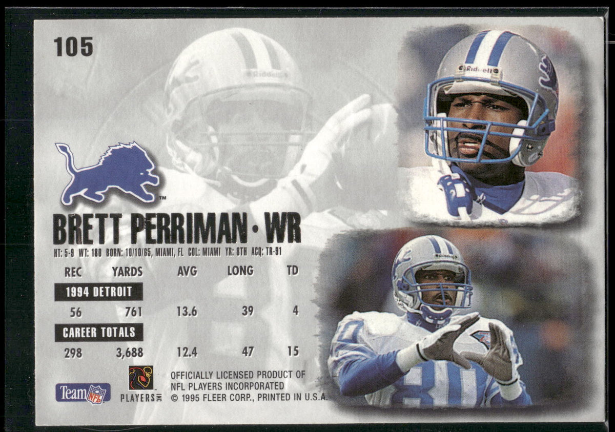 1995 Ultra #105 Brett Perriman Gold Medallion