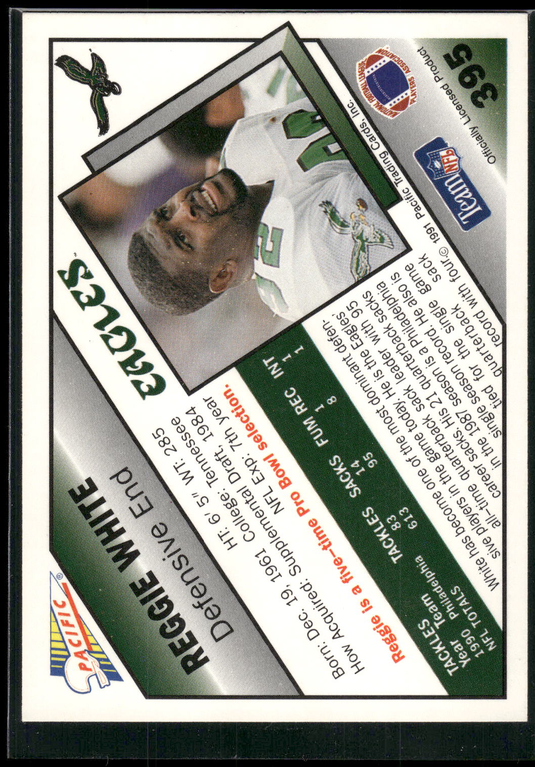 1991 Pacific #395 Reggie White