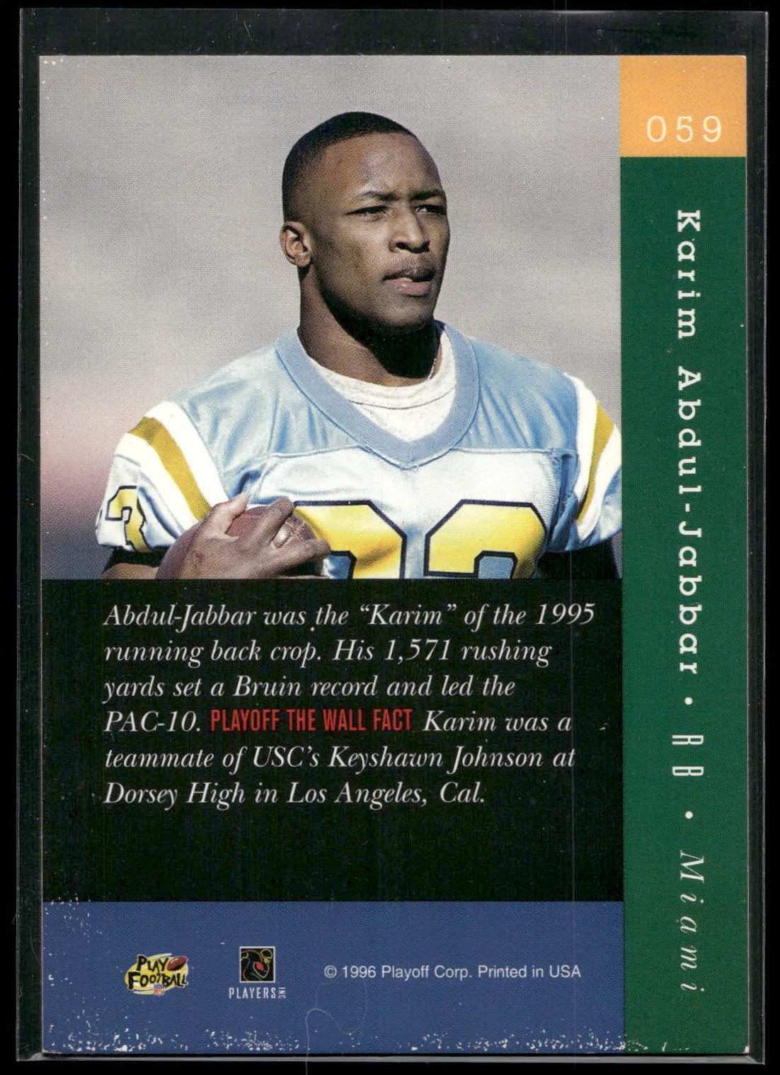 1996 Playoff Absolute #059 Karim Abdul-Jabbar