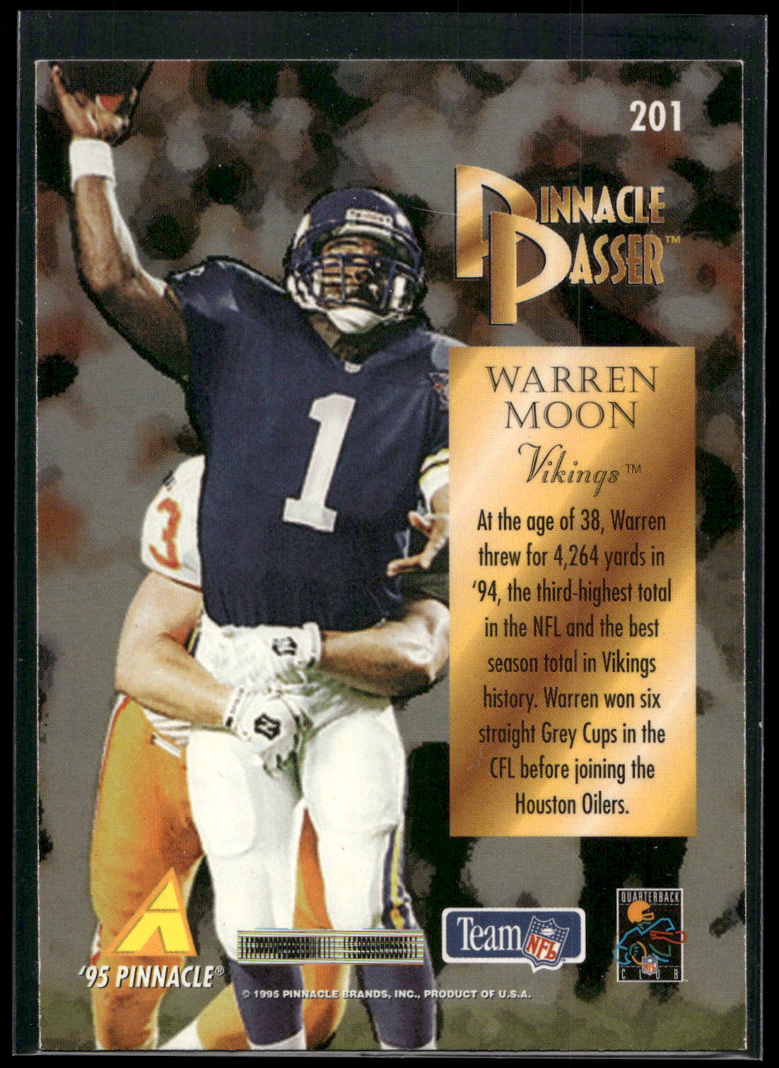 1995 Pinnacle #201 Warren Moon