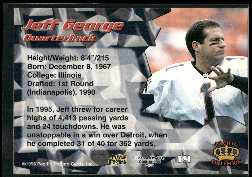 1996 Pacific #19 Jeff George