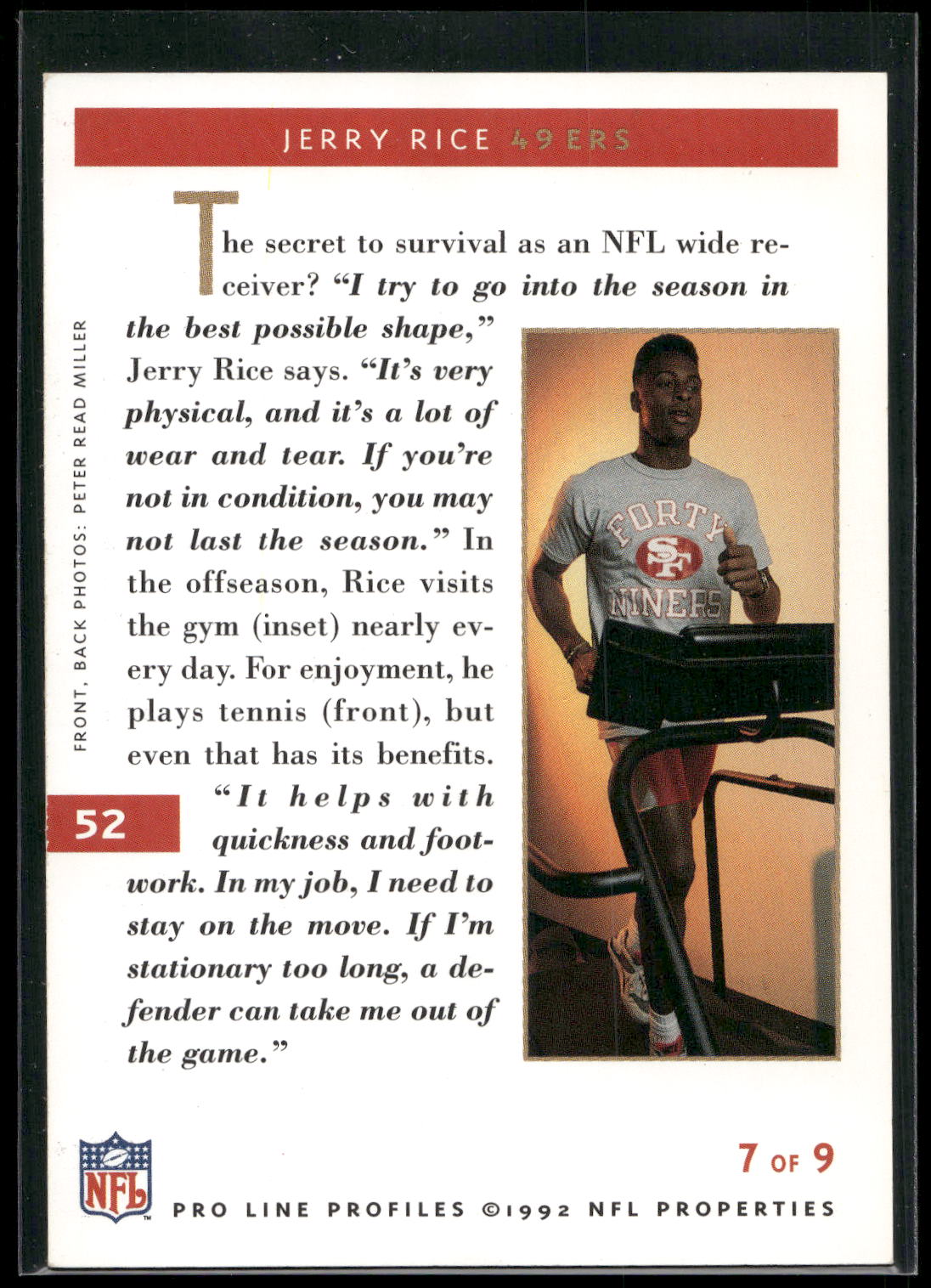 1992 Pro Line Profiles #52 Jerry Rice