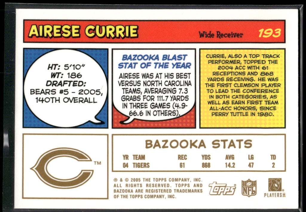2005 Bazooka #193 Airese Currie Gold