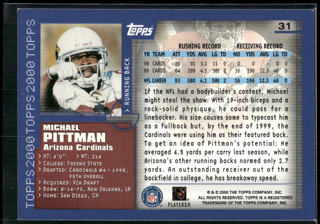 2000 Topps #31 Michael Pittman