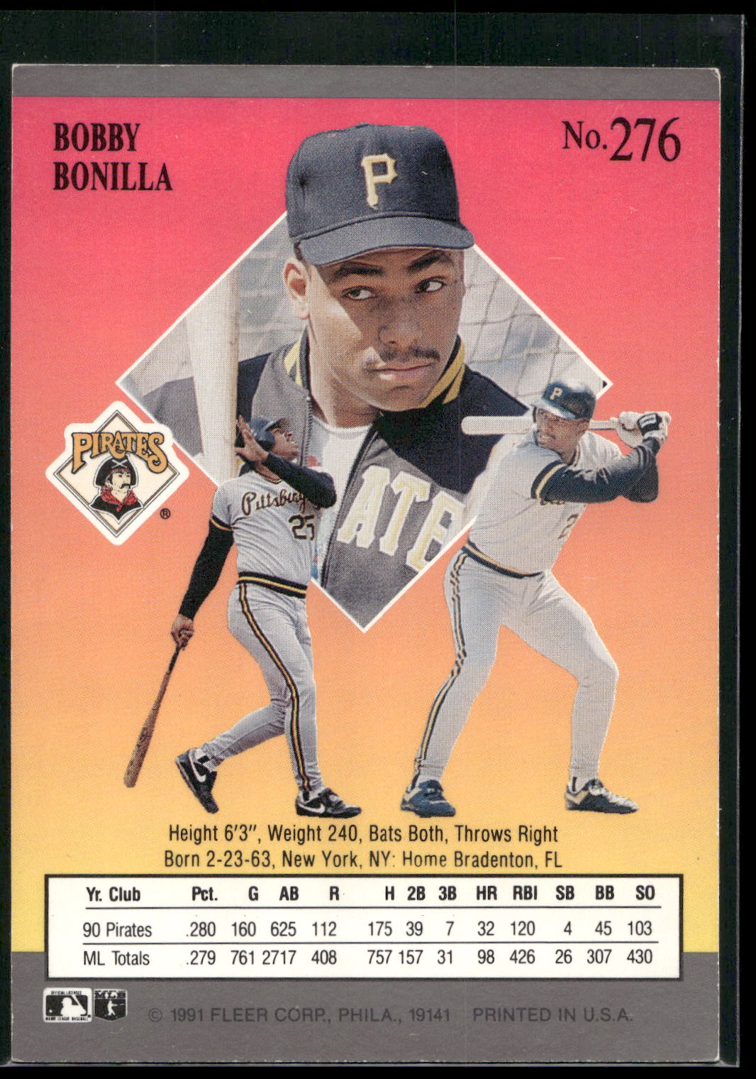1991 Ultra #276 Bobby Bonilla